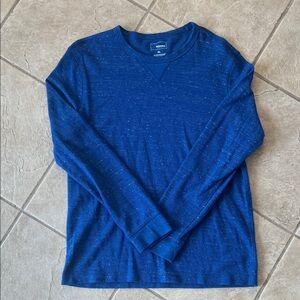 Sonoma Deep Blue Waffle Knit Crewneck
